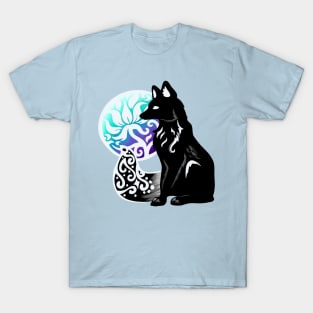 Black Floral Fox T-Shirt